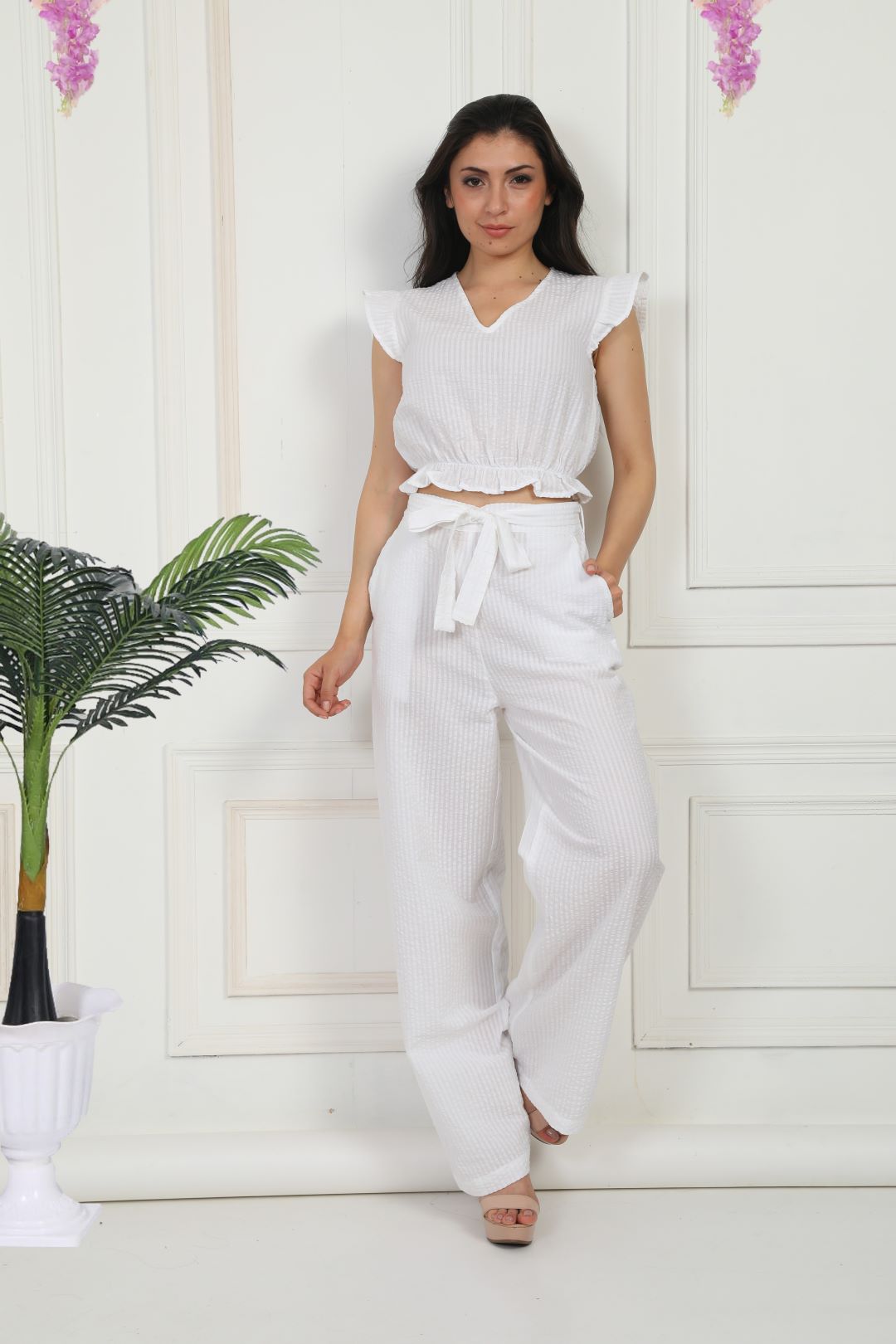Blunt Women White Co-ord Set