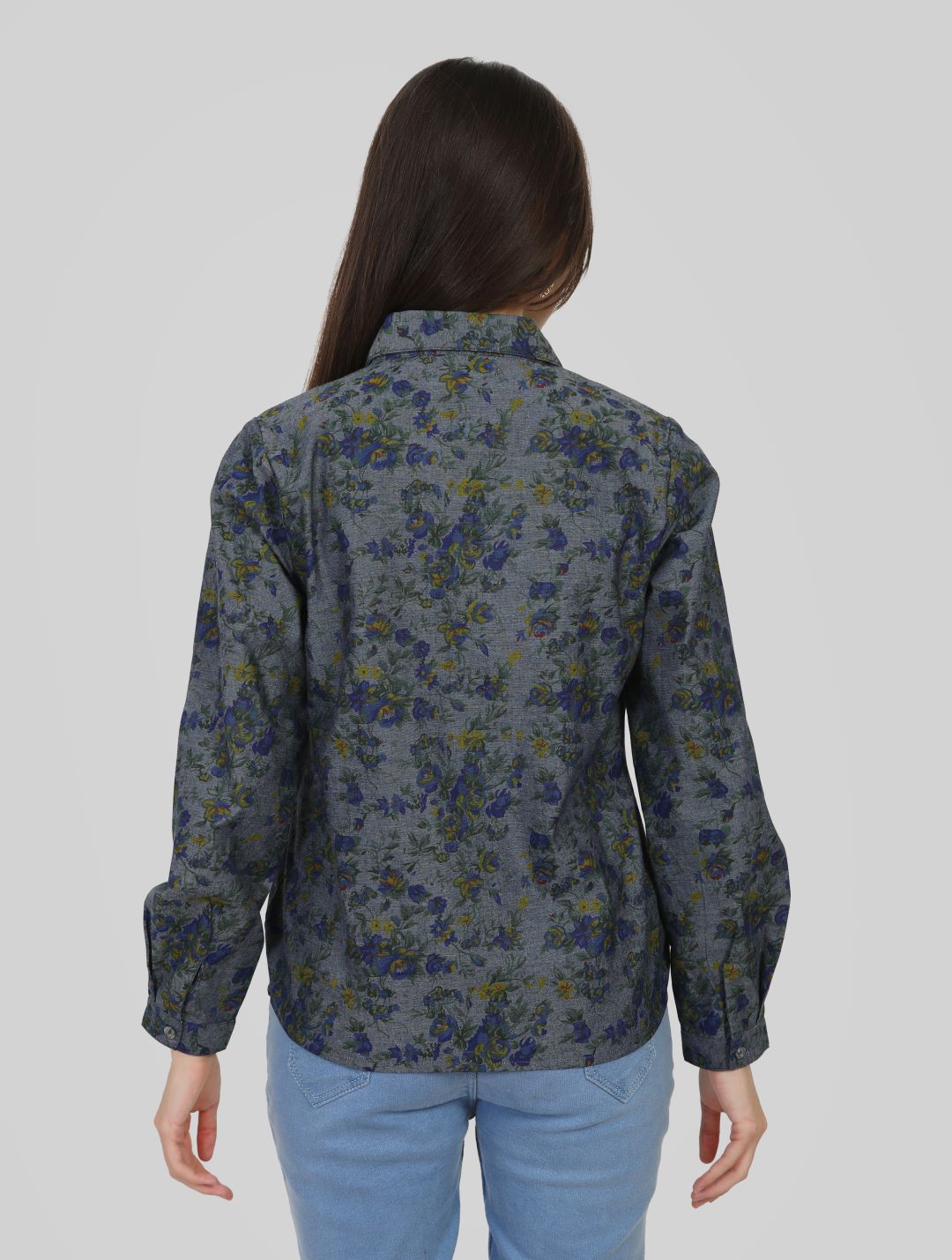 BW Flower Printed Full Sleeves Shirt