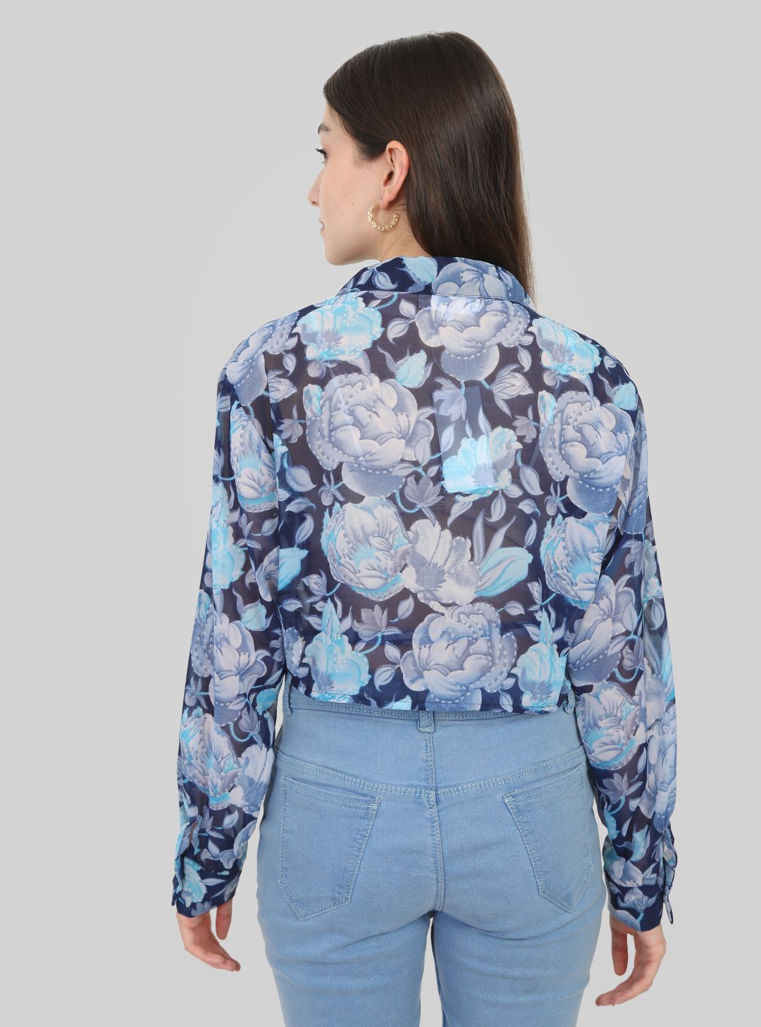 Blunt Woman Flowery Design Full Sleeves Top