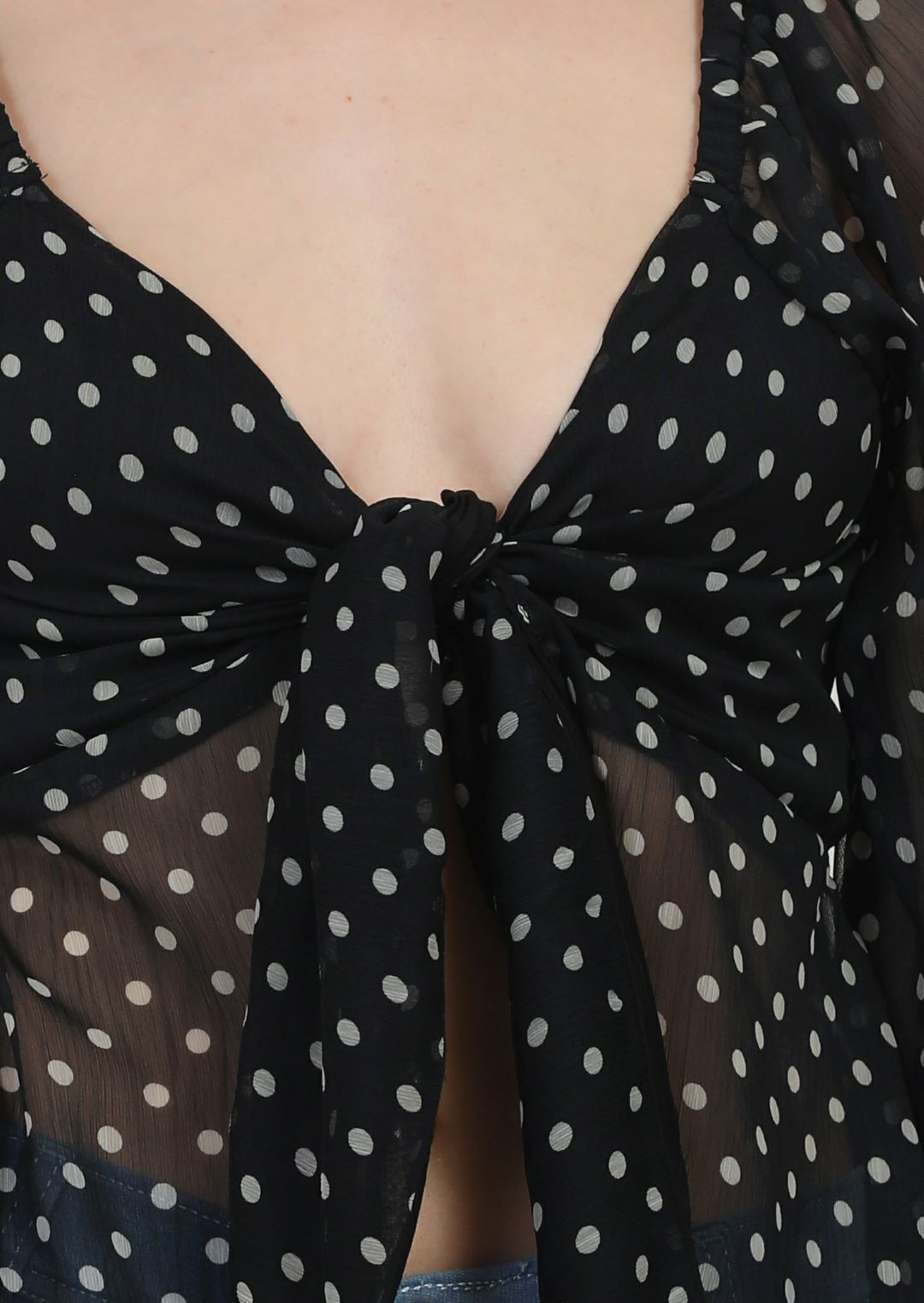BW Polka Dot Black Top