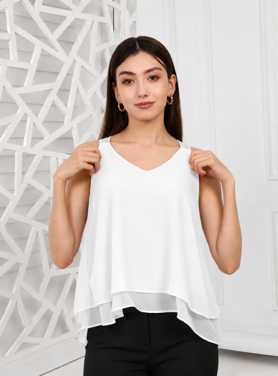 Noir Breeze Top l Black Top without Sleeves